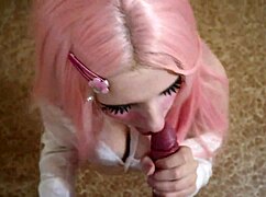 Intensely Filled Bubblegum's Face With Cum