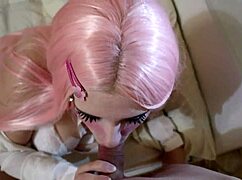 Intensely Filled Bubblegum's Face With Cum