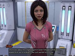 Stranded in space 91, the MILF STRETCHES out with HUGE BIG BOOBS in sexy outfit