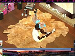 Blonde 3D Cartoon Babe Takes on Big Black Cock in Jonnystone City