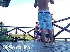 This balcony orgy is so hot and wild