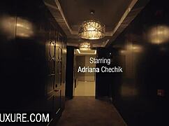 adriana chechik gets a surprise threesome with double penetration