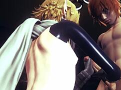 Femboy Zelda Delivers Handjob and Blowjob to Link in Sissy Crossdress Cosplay