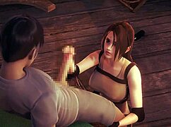 Lara Croft Cosplay Hentai Fucks Man In Animated Video