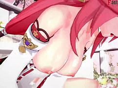 Yae Miko having sex in Genshin fantasy