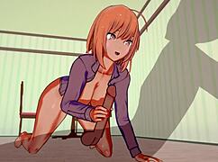 3D Hentai Cartoon With Huge Big Tits Riding And Cum Handjob Orgasm Sex