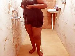 Myanmar Sexy Milf Boldly Showers in Intense Bathing Scene