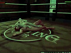 Draka II vs Rockie II Naked Fighter 3D Wrestling with Fingering
