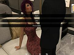 Chatting with gorgeous pink-haired milf in web chat