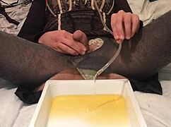 Golden Piss Flows in a Wild, Dirty Scene with Old Vibes