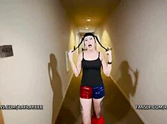 Ray ray xxx jumps on dildo for sucking, fucking, and footjob with vibrator!