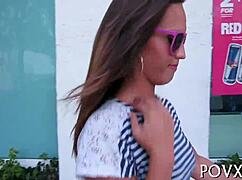 Kelsi Monroe in hardcore POV sex with sucking and fucking her shaved pussy 😘