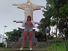 i showed off my big tits on the street