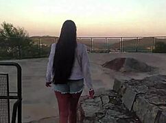 i showed off my big tits on the street