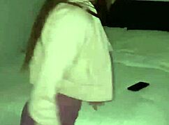 Latina teen Catalina Ossa flashes big cock in night public sex around LA