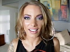 juelz ventura gives pov blowjob with gagging and deepthroat in spandex