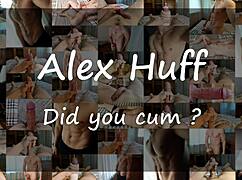 Alexhuff Moans Loud While Jerking Off to Intense Orgasm