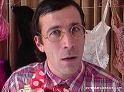 She loves big tits while giving blowjob and getting fucked doggy style.