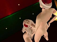 receiving my christmas package in cute 3d anime hentai