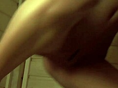 Sexy milf gives blowjob and handjob to cock, then gets cumshot on ass in amateur sex.