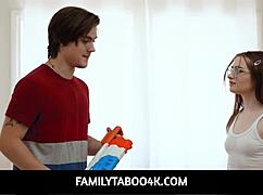 Stepmom sophia locke catches stepsiblings reese robbins and tyler cruise teasing intensely