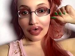 Goddess in glasses dominates with jerk instructions