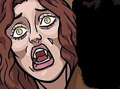 Big tit babe gets dominated by bbc vampire in a sexy parody scene