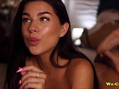 girl on webcam bends over for anal doggy masturbation