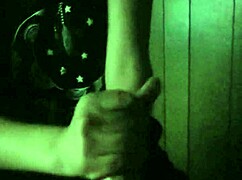 Wow, girlfriend gives intense handjob cumshot to friend!