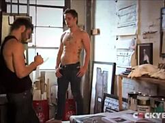 Model Takes Hard Ass-Fucking in Wild Gay Threesome Action