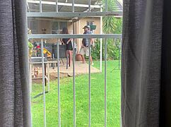 I Caught My Neighbours Fucking Outside In Backyard