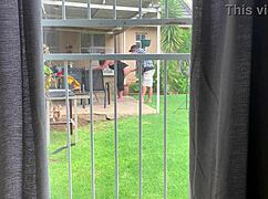 I Caught My Neighbours Fucking Outside In Backyard