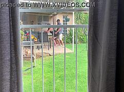 I Caught My Neighbours Fucking Outside In Backyard