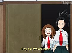 2 teen 18+s gaging on gang bang my hero academia hentai