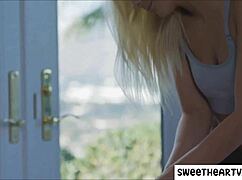 Lesbian massage seduction unfolds in an erotic encounter.