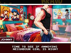 Johnny Bravo sucks big cock in public bravado