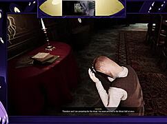 In this game, the brunette with big tits says, 'Feel my lust from beyond'