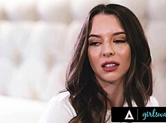 Milf Shares Intimate Lessons With Petite Brunette After Discovery