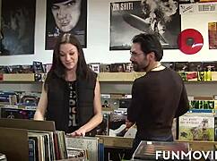 erotic brunette GETTING ANALLY FUCKED in public