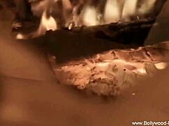 She dances gracefully showing her nude body.