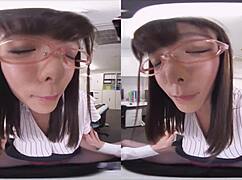 office vr: secret encounter during lunch break with kisaki narusawa