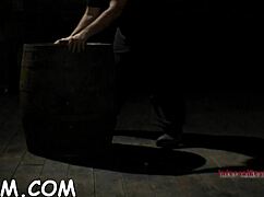 Hot Brunette Maid Masturbates With Toys In Hardcore BDSM Session, Giving Blowjob To Slave