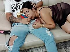 Massage To Stepmother Goes Wild! She Sucks My Monster Cock Deep!