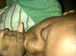 Louisville ebony thot sucks massive black cock and swallows