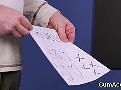 Hot honey gets jizz shot on her face, eating all the cream in extreme blowbang