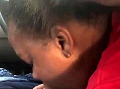 Slutty bitch gives sloppy blowjob to cock with intense sucking.