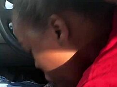 Slutty bitch gives sloppy blowjob to cock with intense sucking.