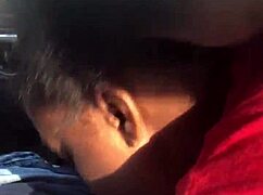 Slutty bitch gives sloppy blowjob to cock with intense sucking.