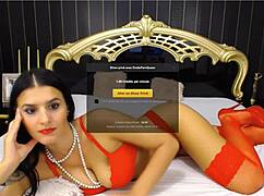 Big tits bouncing seductively as she teases with her ample cleavage and curves