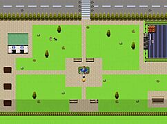 In breedtown part 2, a cute goth and busty blonde cum together outdoors with big black cocks.